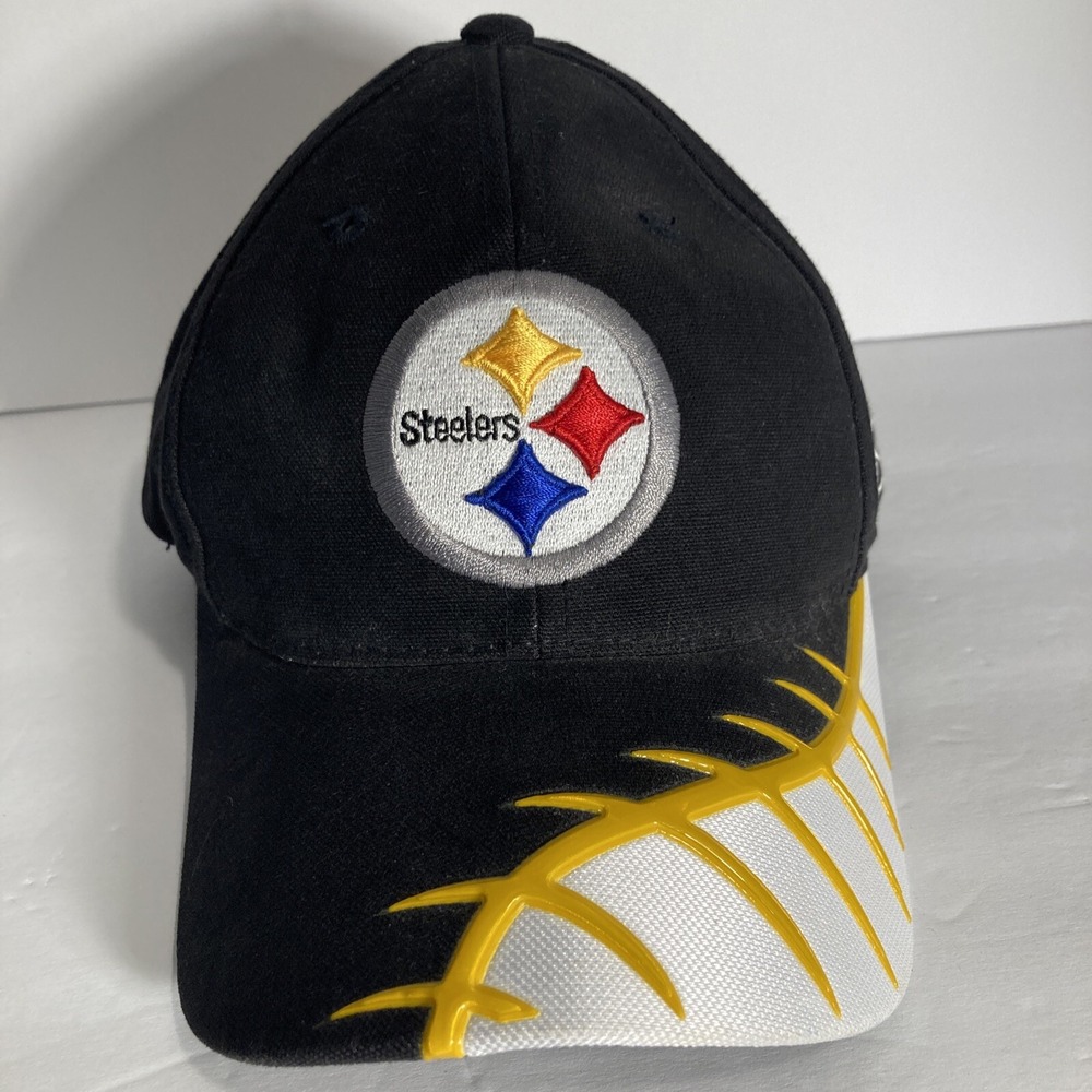 Pittsburgh Steelers Cap Hat Mens Black Gold Adjustable NFL Football Pro Line‎